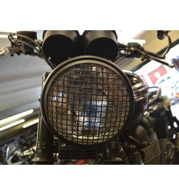 PHARE AVANT SCRAMBLER NOIR 7.7" POUR MOTO ET HARLEY DAVIDSON