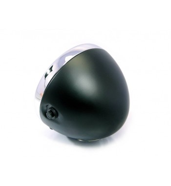 SCHEINWERFER SCRAMBLER CHROM/SCHWARZ 7.7" FÜR MOTORRAD UND HARLEY DAVIDSON