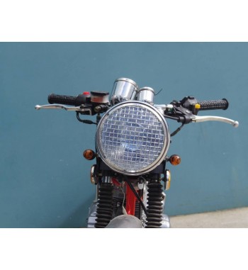 HEADLIGHT ASSEMBLY SCRAMBLER CHROME/BLACK 7.7" FOR MOTORCYCLE AND HARLEY DAVIDSON 