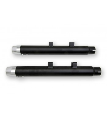 MUFFLERS EXHAUSTS 2 1/2" SLIP-ON STRAIGHT CUT WYATT BLACK HARLEY DAVIDSON XL SPORTSTER '14-'17