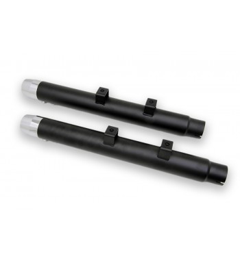 MUFFLERS EXHAUSTS 2 1/2" SLIP-ON STRAIGHT CUT WYATT BLACK HARLEY DAVIDSON XL SPORTSTER '14-'17