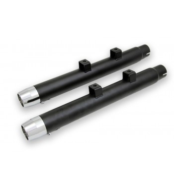 MUFFLERS EXHAUSTS 2 1/2" SLIP-ON STRAIGHT CUT WYATT BLACK HARLEY DAVIDSON XL SPORTSTER '14-'17