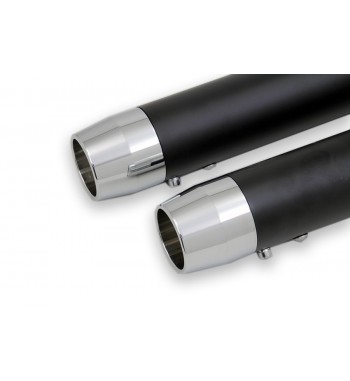 MUFFLERS EXHAUSTS 2 1/2" SLIP-ON STRAIGHT CUT WYATT BLACK HARLEY DAVIDSON XL SPORTSTER '14-'17