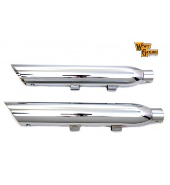 AUSPUFF SCHALLDÄMPFER 3" SLIP-ON WYATT SLASH DOWN VERCHROMT HARLEY DAVIDSON XL SPORTSTER '14-'17