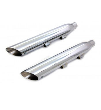 MUFFLERS EXHAUSTS  3" SLIP-ON WYATT SLASH DOWN CHROME FOR HARLEY DAVIDSON XL SPORTSTER '14-'17