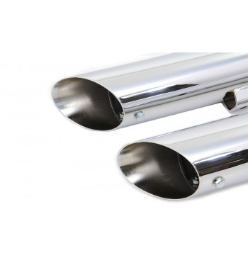 SCARICHI MARMITTE SLIP-ON 3" WYATT SLASH DOWN CROMATI HARLEY DAVIDSON XL SPORTSTER 14-21