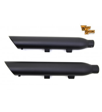 MUFFLERS EXHAUSTS  3" SLIP-ON WYATT SLASH DOWN MATT BLACK FOR HARLEY DAVIDSON XL SPORTSTER '14-'17