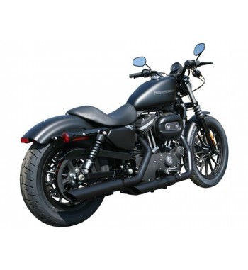MUFFLERS EXHAUSTS  3" SLIP-ON WYATT SLASH DOWN MATT BLACK FOR HARLEY DAVIDSON XL SPORTSTER '14-'17