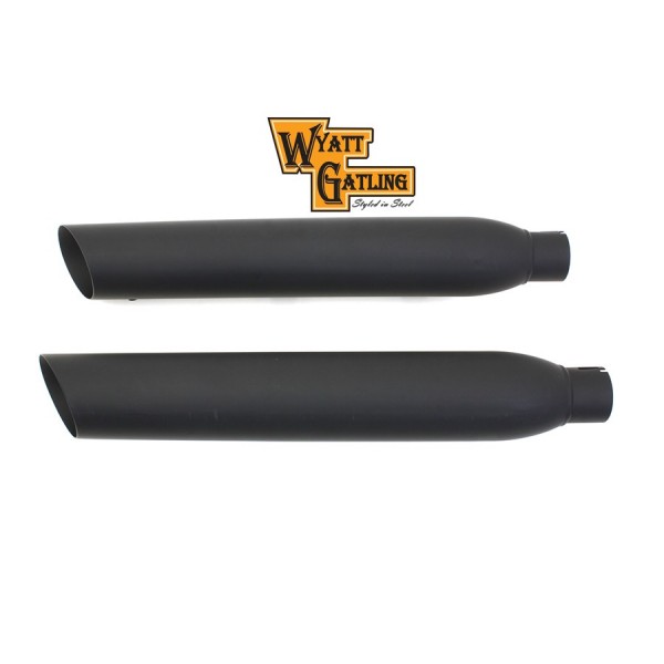 SCARICHI MARMITTE SLIP-ON 3" WYATT SLASH OUT NERI PER HARLEY DAVIDSON XL SPORTSTER '14-'17