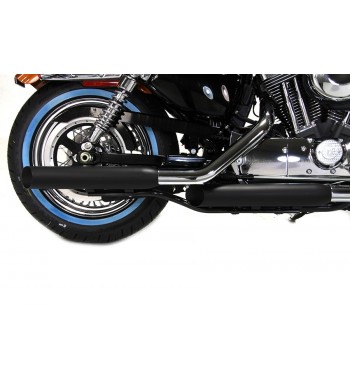 SILENCIEUX D'ECHAPPEMENT 3" SLIP-ON WYATT SLASH OUT NOIRE MATT POUR HARLEY DAVIDSON XL SPORTSTER '14-'17