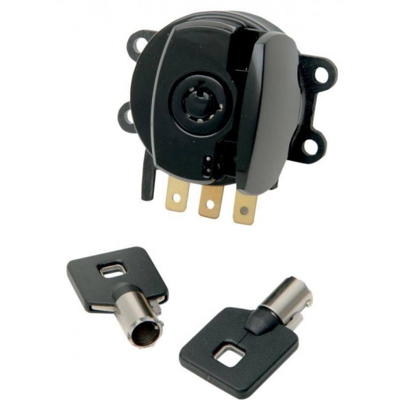 SIDE HINGE IGNITION SWITCH BLACK FOR HARLEY DAVIDSON DYNA/SOFTAIL/ROAD KING '03-'11