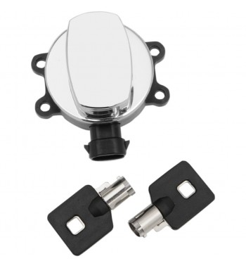 BLOCCO ACCENSIONE CROMATO CON SERRATURA E CHIAVI PER HARLEY DAVIDSON FLST SOFTAIL '11-'17