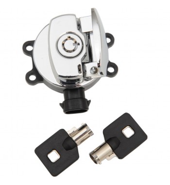 CÔTÉ CHARNIÈRE CHROME ALLUMAGE SWITCH AVEC CLÉ POUR HARLEY DAVIDSON FLST SOFTAIL '11-'17 