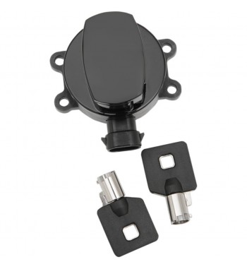 SIDE HINGE IGNITION SWITCH BLACK WITH FORK LOCK FOR  HARLEY DAVIDSON FLST SOFTAIL '11-'17 