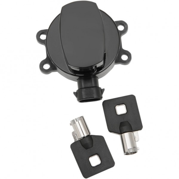 CÔTÉ CHARNIÈRE NOIR ALLUMAGE SWITCH AVEC FOURCHE BLOCAGE POUR HARLEY DAVIDSON FLST SOFTAIL '11-'17 