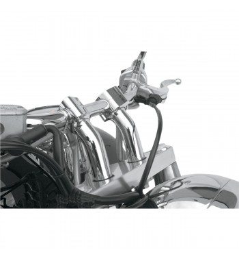 RISER LENKER ELEVATOREN 4" KICKBACK VERCHROMT FÜR HARLEY DAVIDSON XL SPORTSTER '04-'16