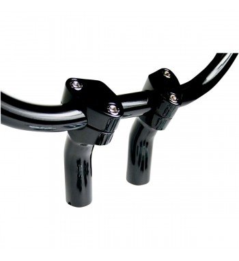 RISER LENKER ELEVATOREN 4" KICKBACK SCHWARZE FÜR HARLEY DAVIDSON XL SPORTSTER '04-'16