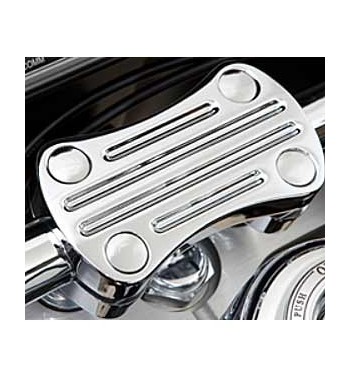 TAPPI CROMATI PER PIASTRA MANUBRIO MOTO CUSTOM E HARLEY  