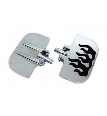 PEDANE PASSEGGERO MINI COMFORT FLAME STYLE CROMATE PER HARLEY DAVIDSON