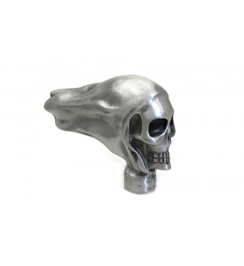 ORNEMENT CRÂNE SILVER PEWTER POUR AILE HARLEY DAVIDSON ET MOTO CUSTOM 