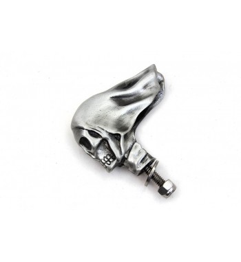 ORNAMENT SILVER PEWTER SCHÄDEL SKULL FÜR MOTORRAD CUSTOM UND HARLEY DAVIDSON