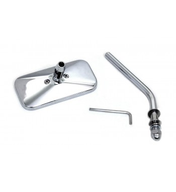 MIRROR RECTANGULAR DIE-CAST CHROME FOR HARLEY DAVIDSON MOTORCYCLES