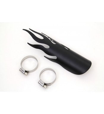 SCUDO PARACALORE MODELLO FIAMMA DA 23 CM. NERO PER MARMITTE SCARICHI MOTO