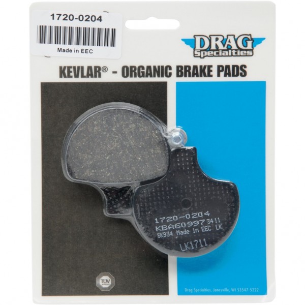 PLAQUETTE DE FREIN AVANT DRAG ORGANIC KEVLAR® POUR HARLEY DAVIDSON SPORTSTER ET BIG TWIN '84-'99