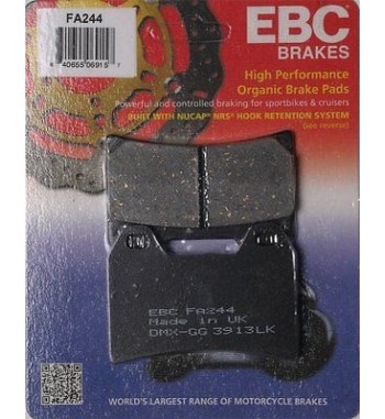 PASTIGLIE FRENO ANTERIORE EBC ORGANICHE KEVLAR® PER MOTO GUZZI NEVADA 750 '03-'13