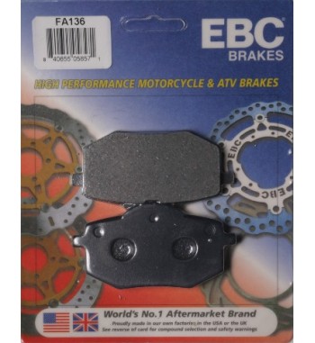PASTIGLIE FRENO ANTERIORE EBC ORGANICHE KEVLAR® PER YAMAHA XV 535 VIRAGO '84-'99