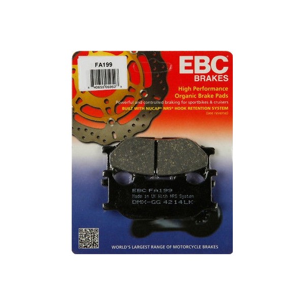 PASTIGLIE FRENO ANTERIORE EBC ORGANICHE KEVLAR® PER YAMAHA XVS 1100 DRAGSTAR '99-'09