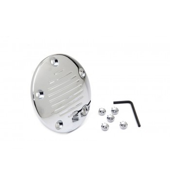 COUVERTURE DE POINT RAINURÉE CHROME POUR HARLEY DAVIDSON TWIN CAM '99-'17