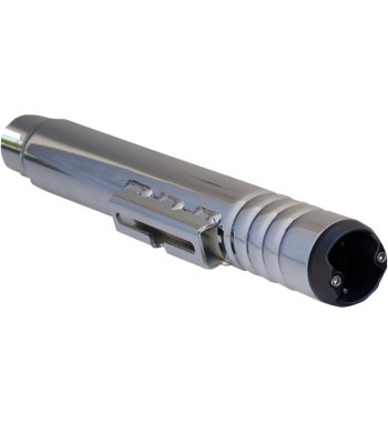 POT D'ÉCHAPPEMENT UNIVERSEL RIP ROD CHROME/NOIR POUR MOTOS CUSTOM