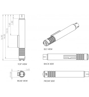 POT D'ÉCHAPPEMENT UNIVERSEL RIP ROD CHROME/NOIR POUR MOTOS CUSTOM