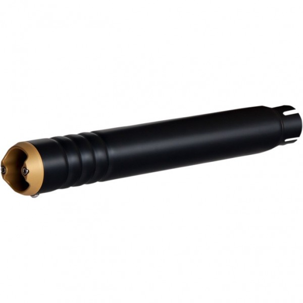 EXHAUST MUFFLER SLIP ON UNIVERSAL RIP ROD BLACK/GOLD FOR MOTORCYCLES CUSTOM