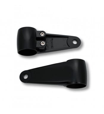 STAFFE LATERALI NERE DI SUPPORTO PER FARO CAFE RACER MOTO E HARLEY DAVIDSON