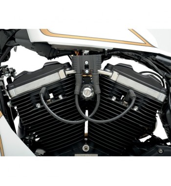 UNIVERSAL SPARK PLUG WIRES BLACK 8.8 MM. SET FOR EXTERNAL COIL HARLEY DAVIDSON