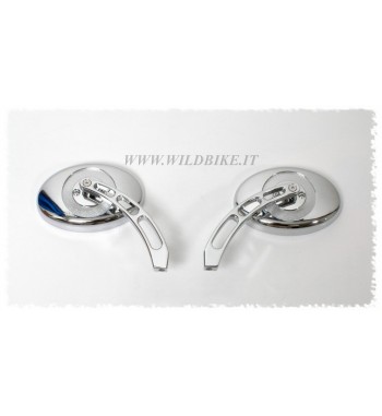 SPECCHI OVALI CUSTOM BILLET PER MOTO CUSTOM E HARLEY DAVIDSON