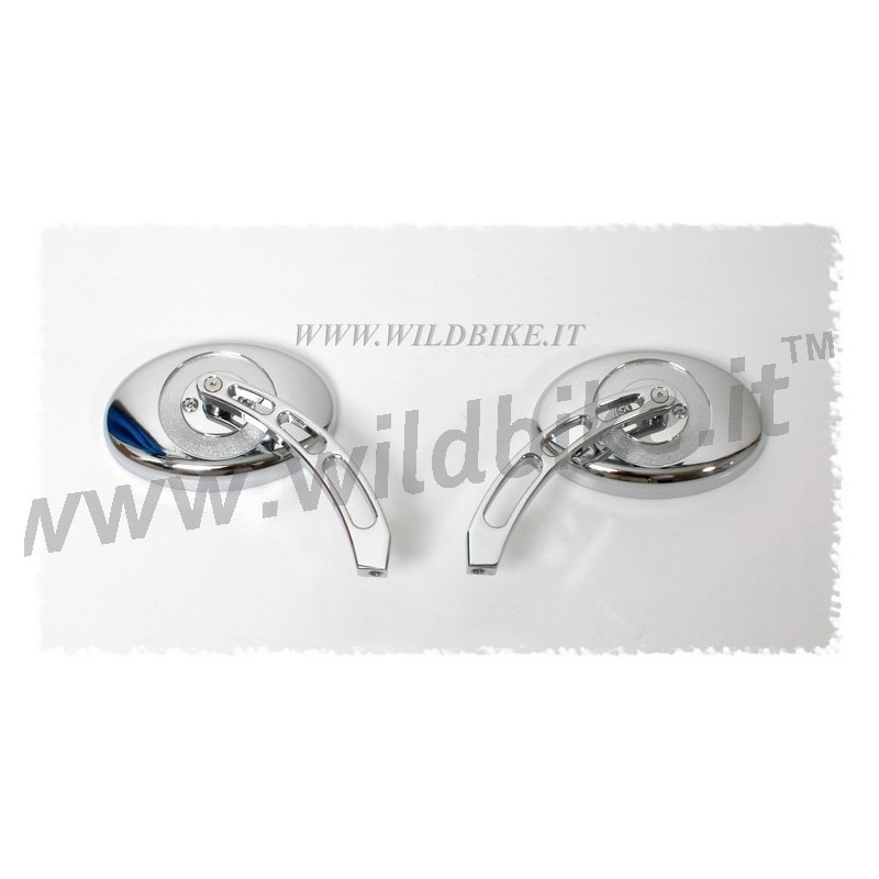 SPECCHI OVALI CUSTOM BILLET PER MOTO CUSTOM E HARLEY DAVIDSON