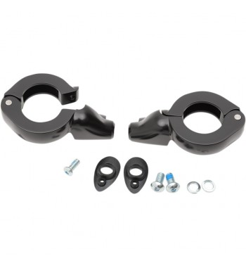 SUPPORTI FORCELLA DA 39 MM. DE LUXE NERI PER FRECCE MOTO CUSTOM E HARLEY DAVIDSON