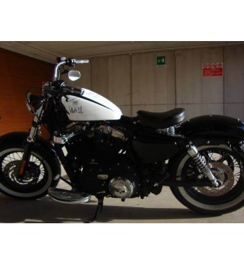 SELLA SOLO CLASSIC IN PELLE NERA A MOLLE KIT HARLEY DAVIDSON XL SPORTSTER '04-'19