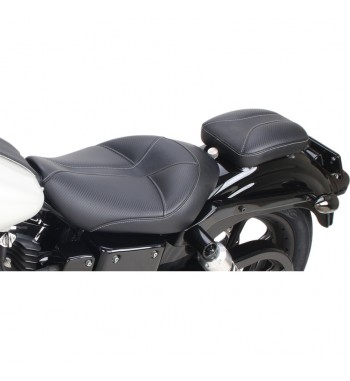 SITZ PASSAGIER LEDER 7" DOMINATOR MIT GEL C/SAUGER MOTORRAD CUSTOM UND HARLEY DAVIDSON