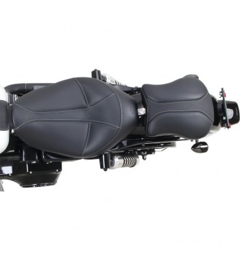 SELLINO PASSEGGERO IN PELLE AL GEL MEDIO 9" DOMINATOR C/VENTOSE MOTO CUSTOM E HARLEY DAVIDSON