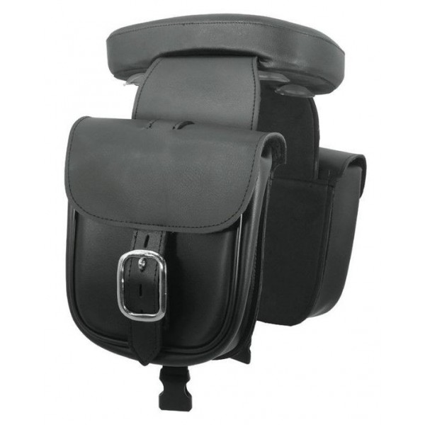 SITZBANK REMOVABLE MIT SAUGNAPF & SATTELTASCHEN LEDER FÜR HARLEY DAVIDSON UND CUSTOM MOTORRAD