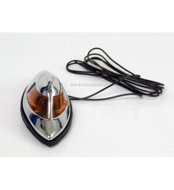 ORNAMENTO CROMATO VINTAGE A LUCE ARANCIONE PER PARAFANGO