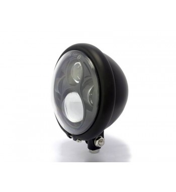 PHARE AVANT NOIR CREE LEDS BATES 5.75" 145 MM POUR MOTO ET HARLEY DAVIDSON