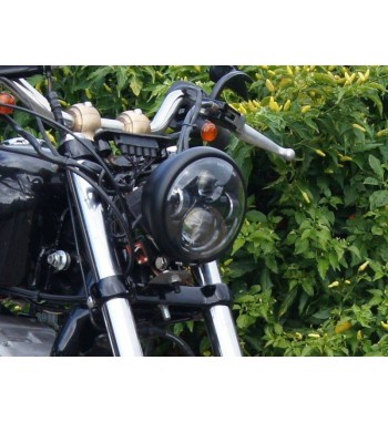 FARO FANALE ANTERIORE CREE LED BATES 5.75" 145 MM NERO OPACO PER MOTO E HARLEY DAVIDSON