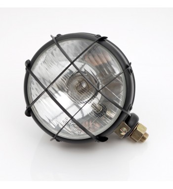 FARO FANALE ANTERIORE SCRAMBLER NERO 5 3/4" PER MOTO  E HARLEY DAVIDSON 