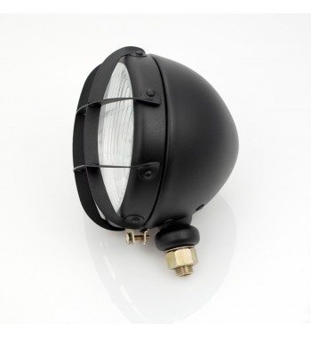 PHARE AVANT SCRAMBLER NOIR 5 3/4" POUR MOTO ET HARLEY DAVIDSON