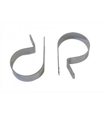 COLLIER SERRAGE SET 2 7/8" CHROME POUR SILENCIEUX ÉCHAPPEMENTS MOTO